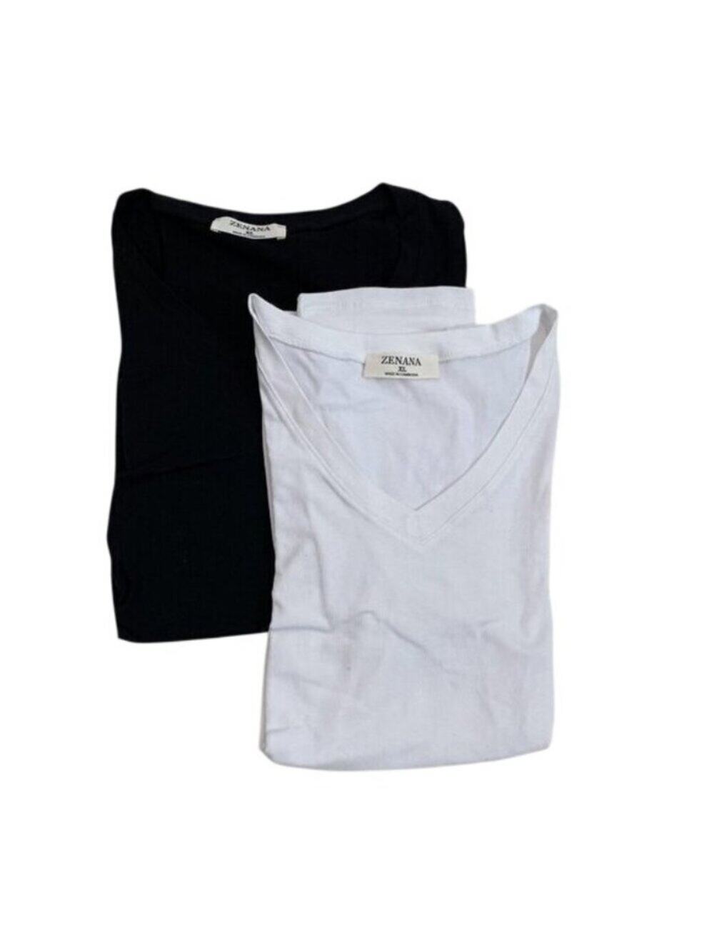 Zenana Bundle Of Two V-Neck Tees